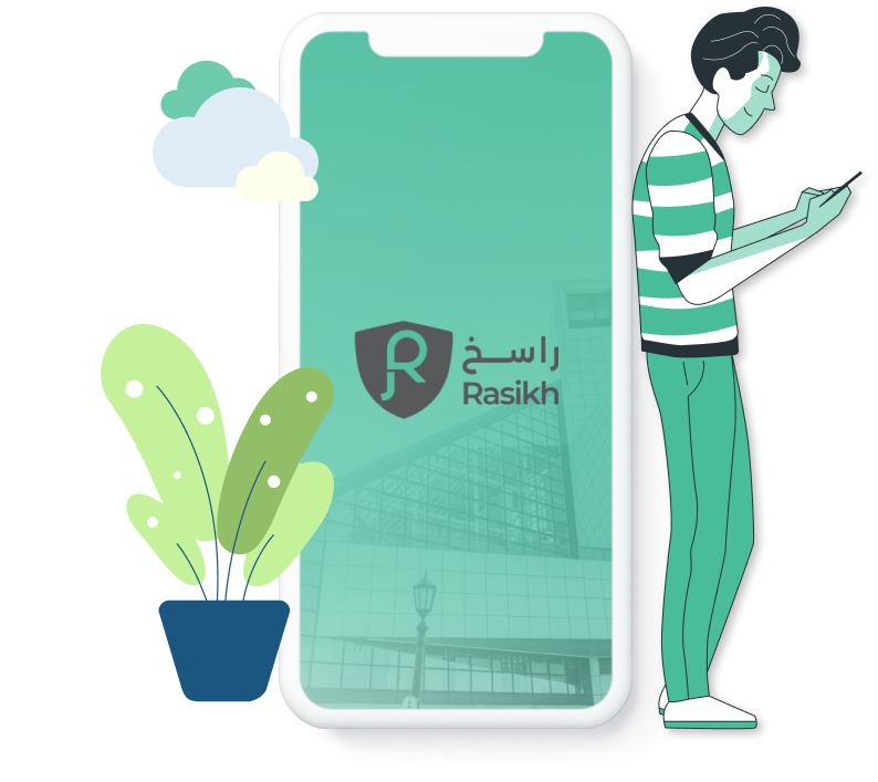 تطبيق راسخ للأثاث والمقاولات - واجهة التطبيق تعرض فئات متنوعة للأثاث والخدمات المنزلية في الكويت